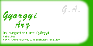 gyorgyi arz business card
