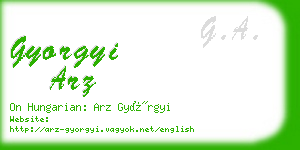 gyorgyi arz business card